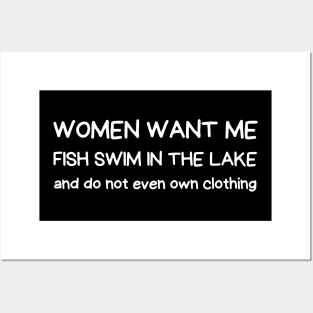 women want me fish swim in the lake Posters and Art